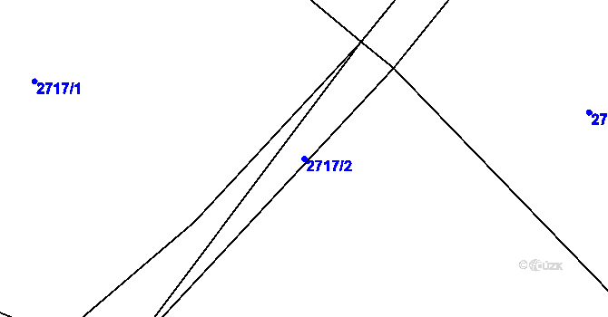 Parcela st. 2717/2 v KÚ Semily, Katastrální mapa