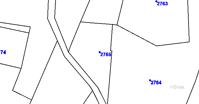 Parcela st. 2765 v KÚ Semily, Katastrální mapa
