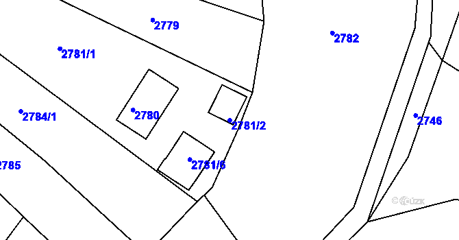 Parcela st. 2781/2 v KÚ Semily, Katastrální mapa