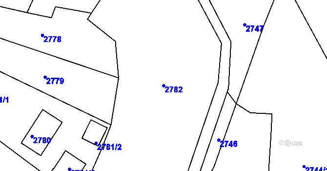 Parcela st. 2782 v KÚ Semily, Katastrální mapa