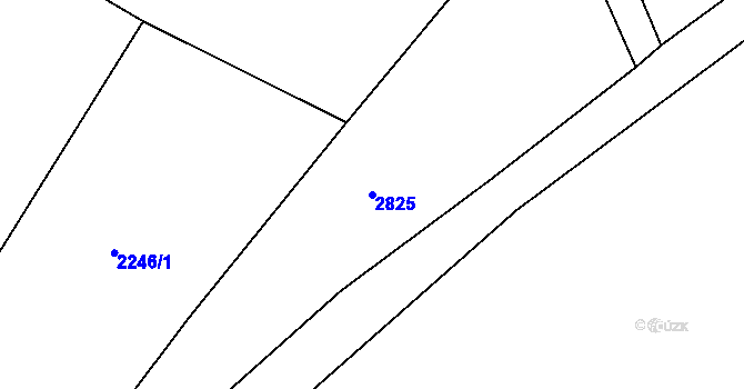 Parcela st. 2825 v KÚ Semily, Katastrální mapa