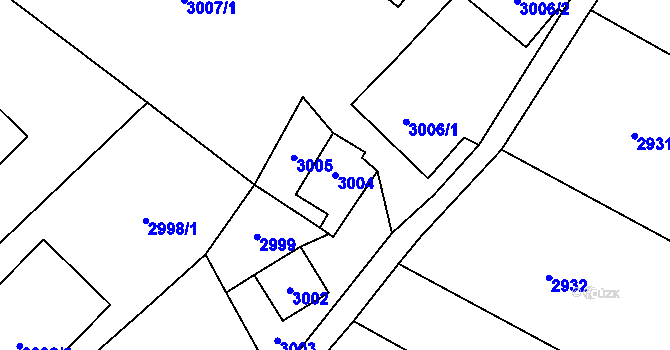 Parcela st. 3004 v KÚ Semily, Katastrální mapa