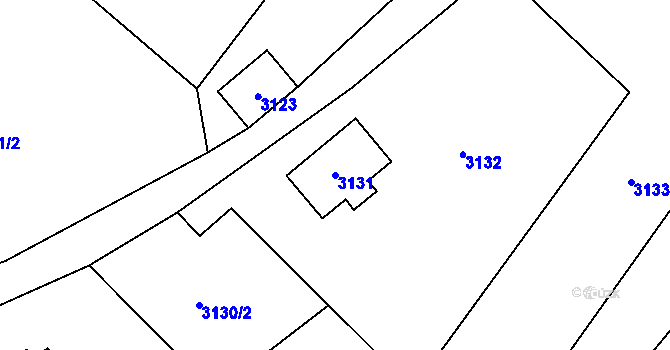 Parcela st. 3131 v KÚ Semily, Katastrální mapa