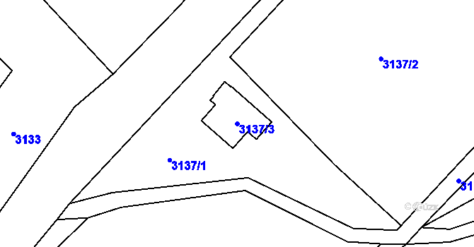 Parcela st. 3137/3 v KÚ Semily, Katastrální mapa