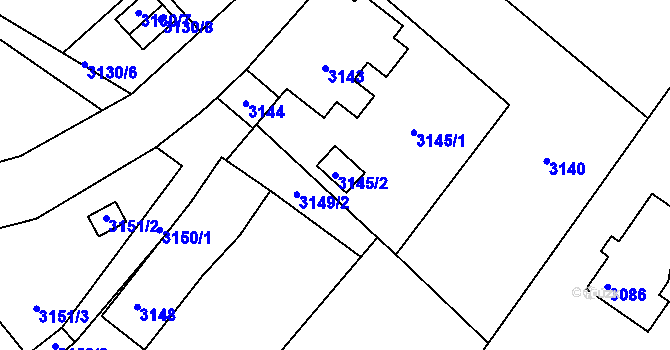Parcela st. 3145/2 v KÚ Semily, Katastrální mapa