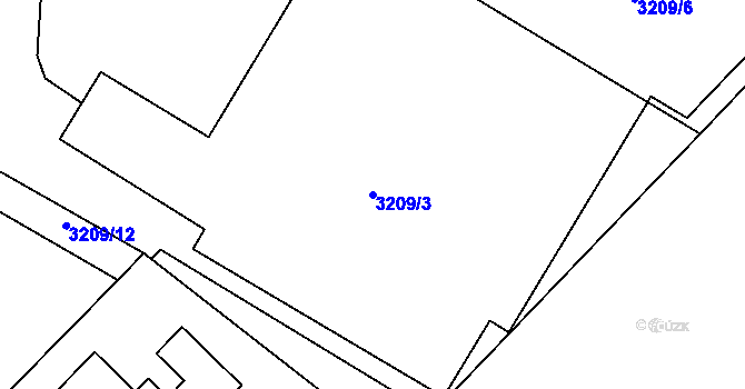Parcela st. 3209/3 v KÚ Semily, Katastrální mapa