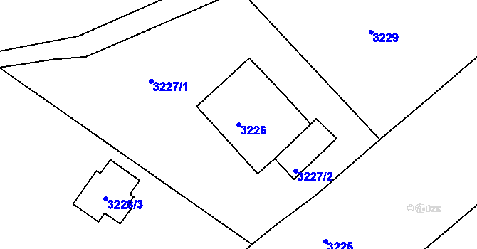 Parcela st. 3226 v KÚ Semily, Katastrální mapa