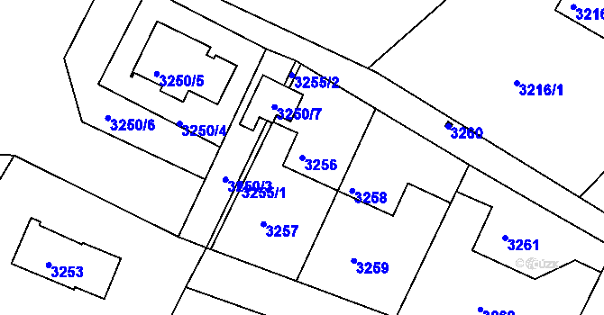 Parcela st. 3256 v KÚ Semily, Katastrální mapa
