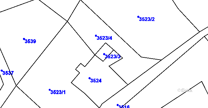 Parcela st. 3523/3 v KÚ Semily, Katastrální mapa