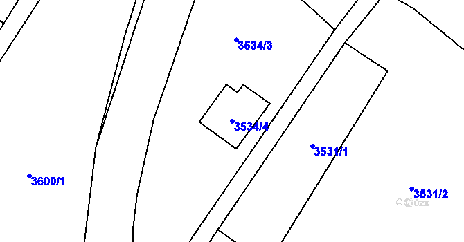 Parcela st. 3534/4 v KÚ Semily, Katastrální mapa