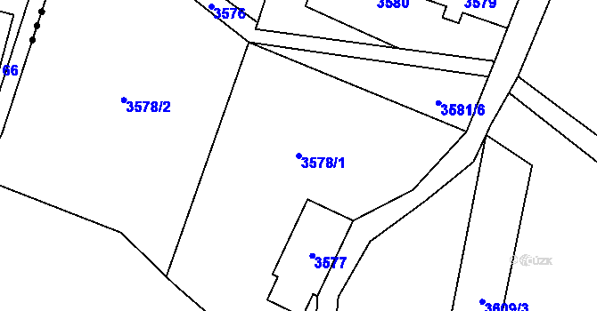 Parcela st. 3578/1 v KÚ Semily, Katastrální mapa