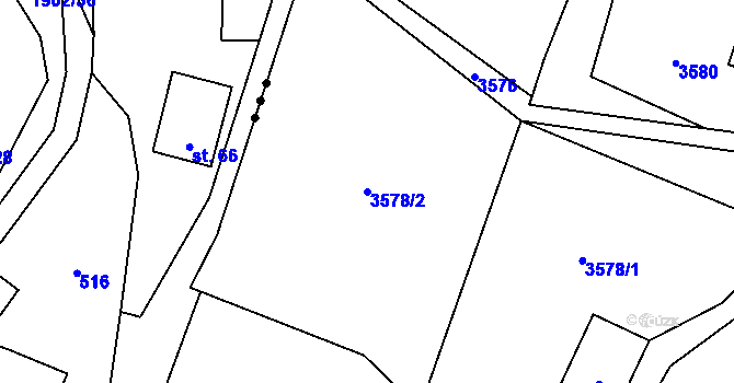 Parcela st. 3578/2 v KÚ Semily, Katastrální mapa