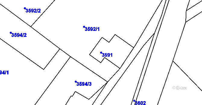 Parcela st. 3591 v KÚ Semily, Katastrální mapa