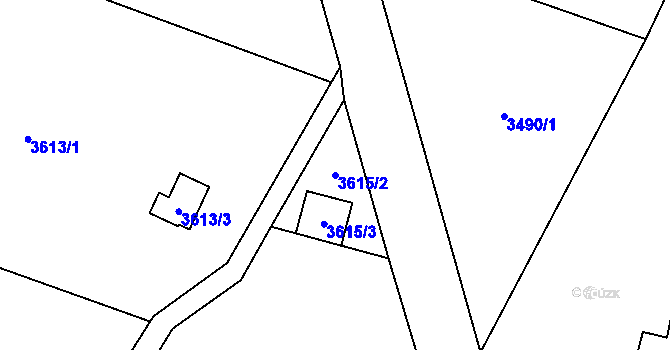 Parcela st. 3615/2 v KÚ Semily, Katastrální mapa