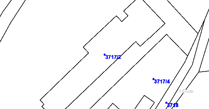 Parcela st. 3717/2 v KÚ Semily, Katastrální mapa