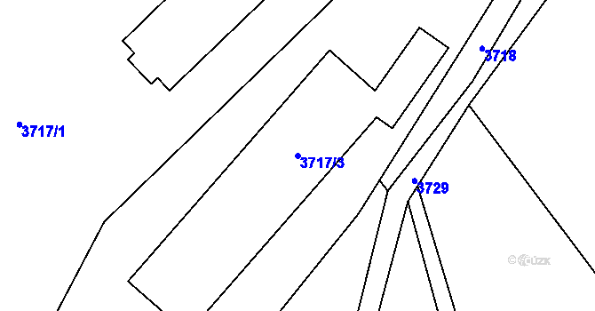 Parcela st. 3717/3 v KÚ Semily, Katastrální mapa