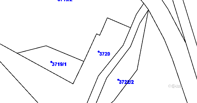 Parcela st. 3720 v KÚ Semily, Katastrální mapa