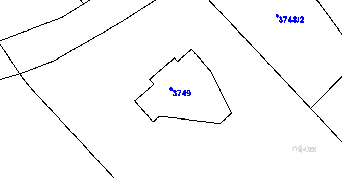 Parcela st. 3749 v KÚ Semily, Katastrální mapa