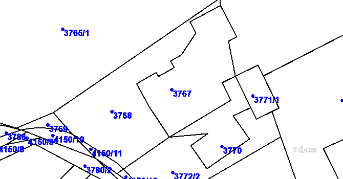 Parcela st. 3767 v KÚ Semily, Katastrální mapa