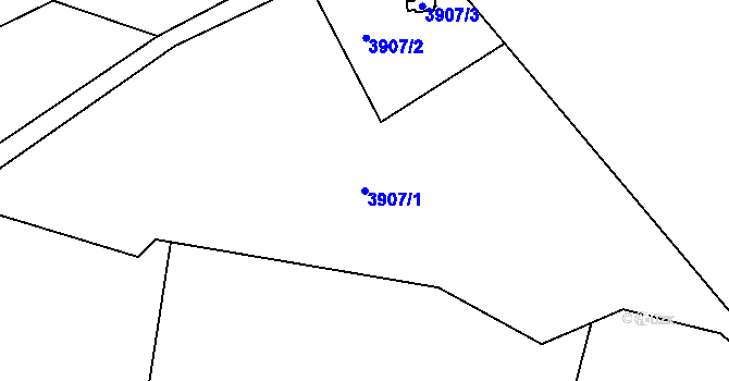 Parcela st. 3907/1 v KÚ Semily, Katastrální mapa