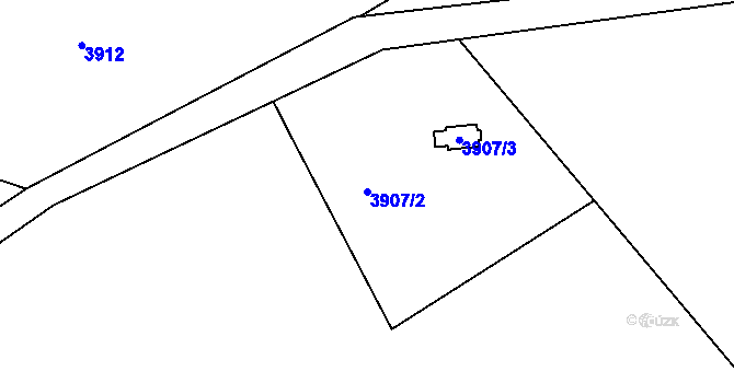 Parcela st. 3907/2 v KÚ Semily, Katastrální mapa