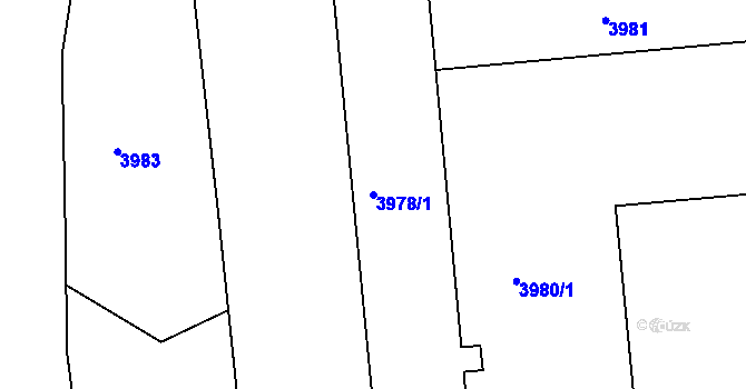 Parcela st. 3978/1 v KÚ Semily, Katastrální mapa