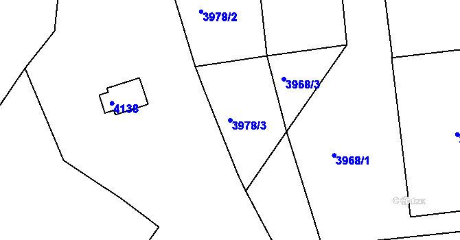 Parcela st. 3978/3 v KÚ Semily, Katastrální mapa