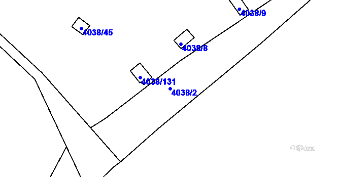 Parcela st. 4038/2 v KÚ Semily, Katastrální mapa