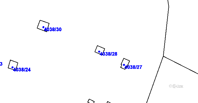 Parcela st. 4038/28 v KÚ Semily, Katastrální mapa