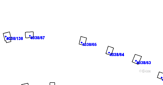 Parcela st. 4038/65 v KÚ Semily, Katastrální mapa