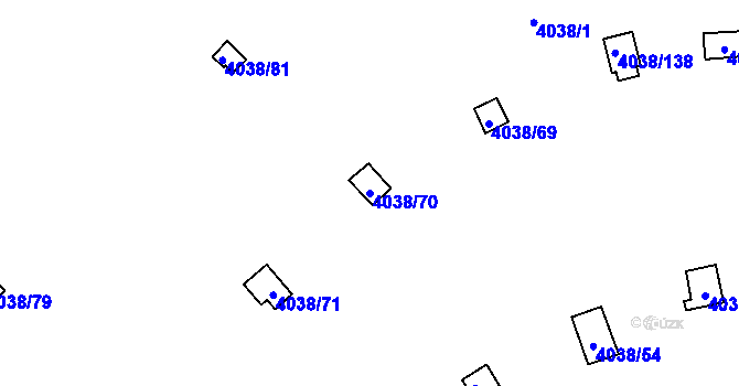 Parcela st. 4038/70 v KÚ Semily, Katastrální mapa
