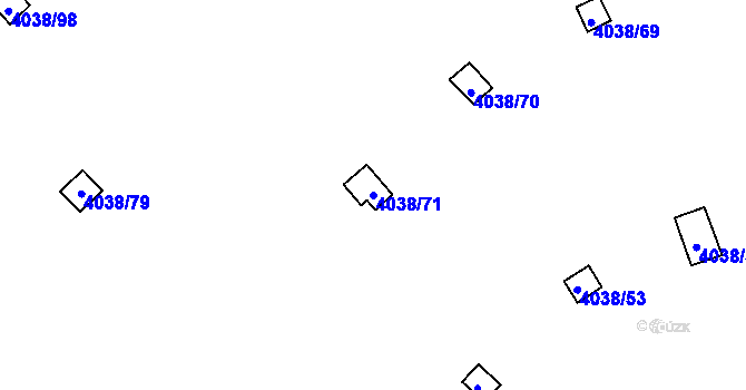 Parcela st. 4038/71 v KÚ Semily, Katastrální mapa