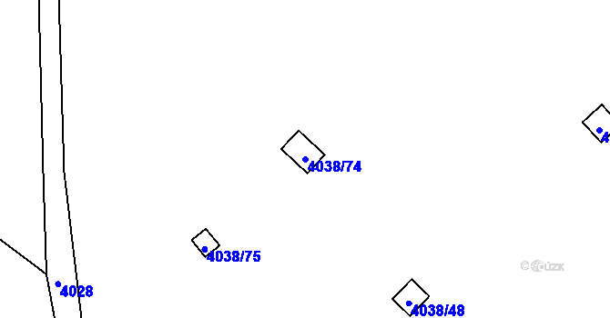 Parcela st. 4038/74 v KÚ Semily, Katastrální mapa