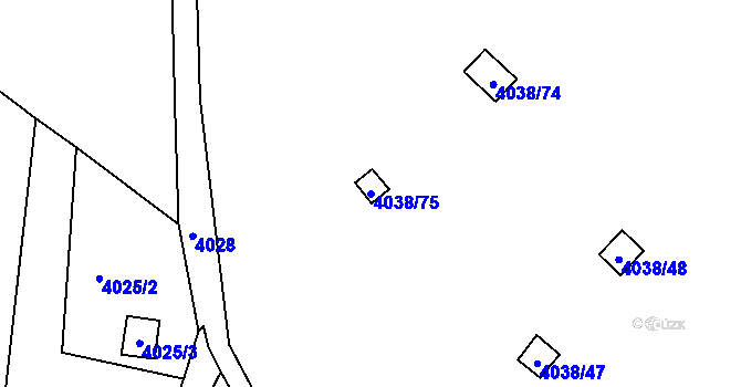 Parcela st. 4038/75 v KÚ Semily, Katastrální mapa