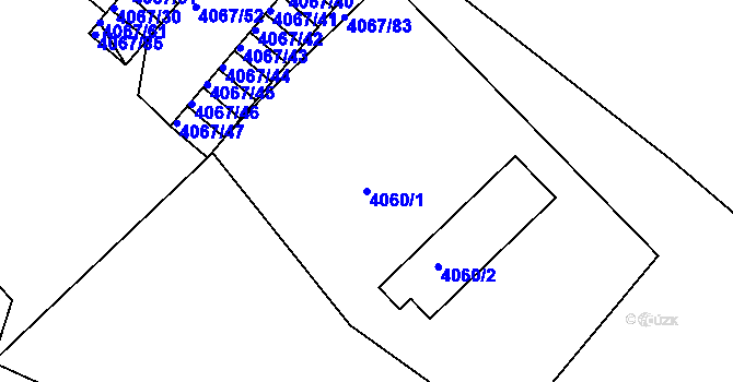 Parcela st. 4060/1 v KÚ Semily, Katastrální mapa