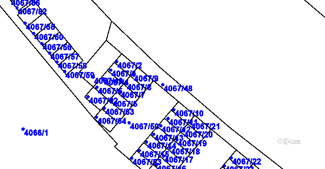 Parcela st. 4067/48 v KÚ Semily, Katastrální mapa
