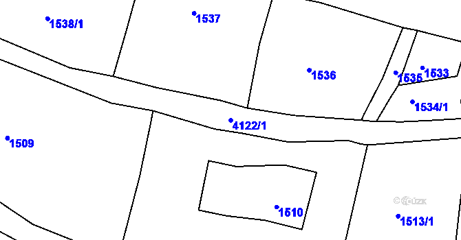 Parcela st. 4122/1 v KÚ Semily, Katastrální mapa