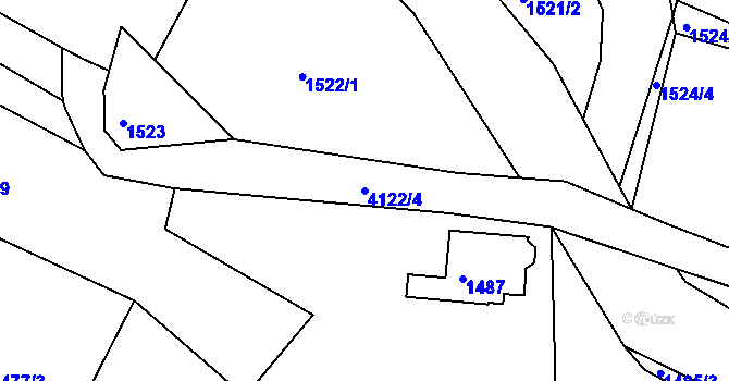 Parcela st. 4122/4 v KÚ Semily, Katastrální mapa