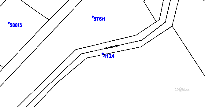 Parcela st. 4124 v KÚ Semily, Katastrální mapa