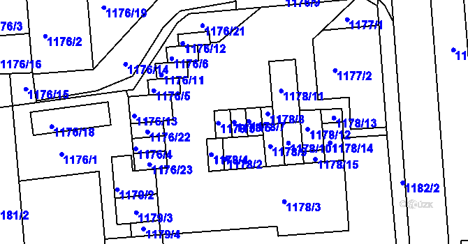 Parcela st. 1178/6 v KÚ Semily, Katastrální mapa