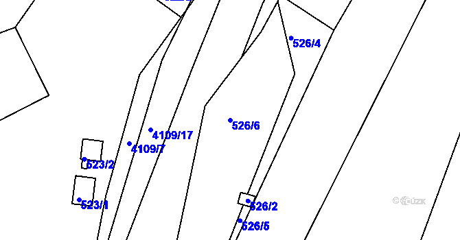 Parcela st. 526/6 v KÚ Semily, Katastrální mapa