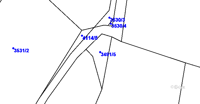 Parcela st. 3491/5 v KÚ Semily, Katastrální mapa