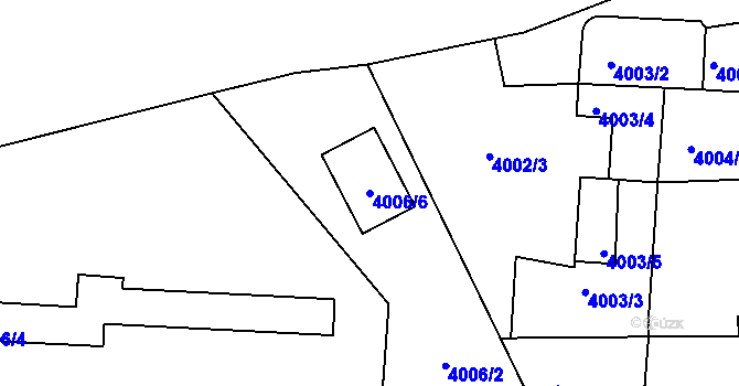 Parcela st. 4006/6 v KÚ Semily, Katastrální mapa