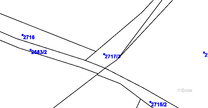 Parcela st. 2717/3 v KÚ Semily, Katastrální mapa