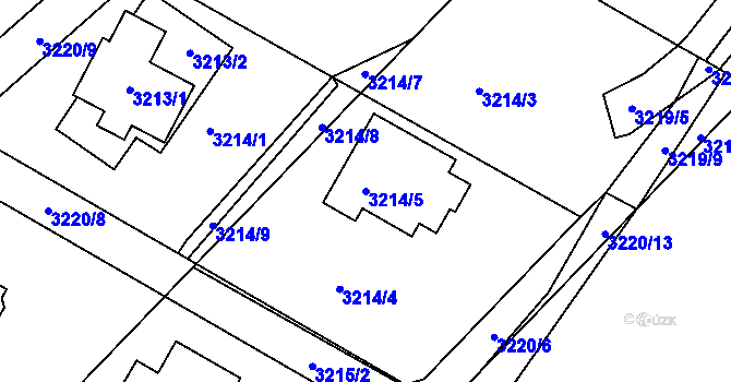 Parcela st. 3214/5 v KÚ Semily, Katastrální mapa