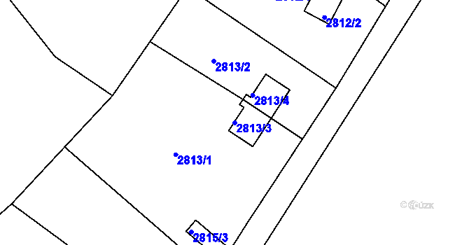 Parcela st. 2813/3 v KÚ Semily, Katastrální mapa