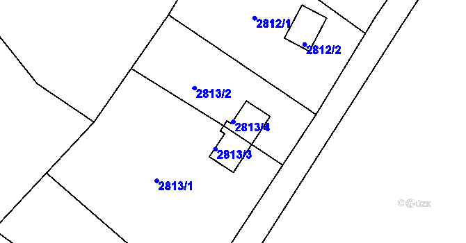 Parcela st. 2813/4 v KÚ Semily, Katastrální mapa
