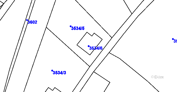 Parcela st. 3534/6 v KÚ Semily, Katastrální mapa