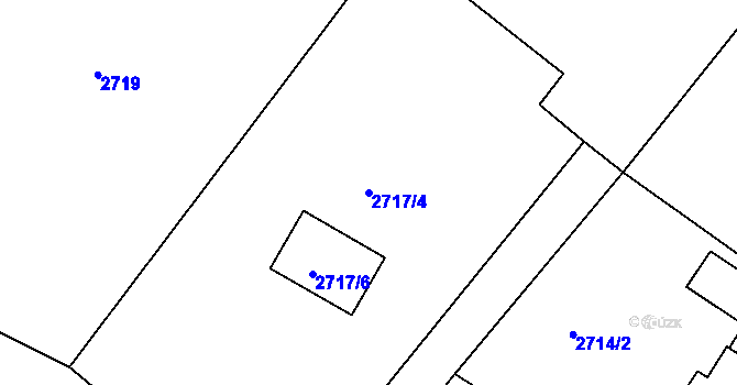 Parcela st. 2717/4 v KÚ Semily, Katastrální mapa