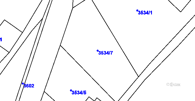 Parcela st. 3534/7 v KÚ Semily, Katastrální mapa